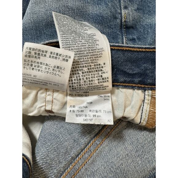 Levi’s 501 Shorts Women Size 29 High Rise Button Fly Cut Off Distressed NWOT - Picture 3 of 6